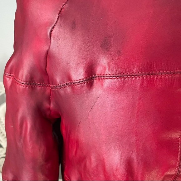 NETO Vintage Red Leather Jacket - Picture 14 of 16